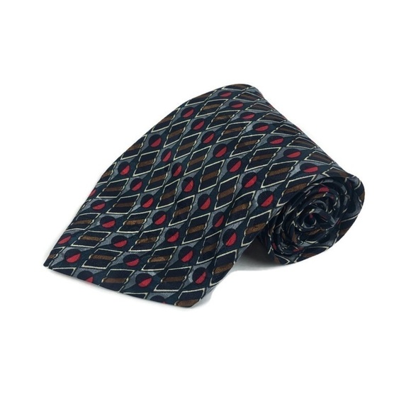 City One Mens Tie, Black Red - Picture 1 of 4